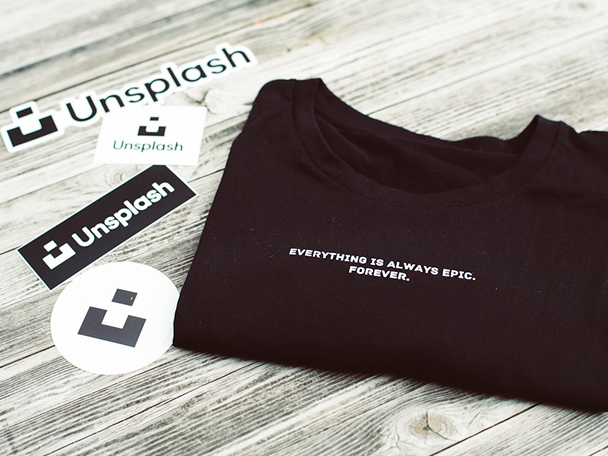 Folded branded garments representing dependable bulk ordering